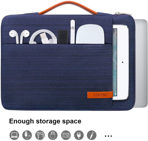 360° Protective Laptop Sleeve Case for 16 Inch Macbook Pro M5 Pro/Max A3428 A3429 (2026), M4/M3/M2/M1 A3403 A3186 A2991 A2780 A2485 A2141, 15 Inch Surface Laptop 7/6/5/4/3 Computer Bag, Blue