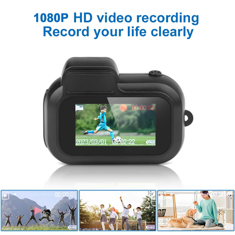 Mini Camera with 0.96In Screen CMOS Indoor Home Outdoor 1080P Sports Portable Vintage Video Recorder Support TF Card Y3000