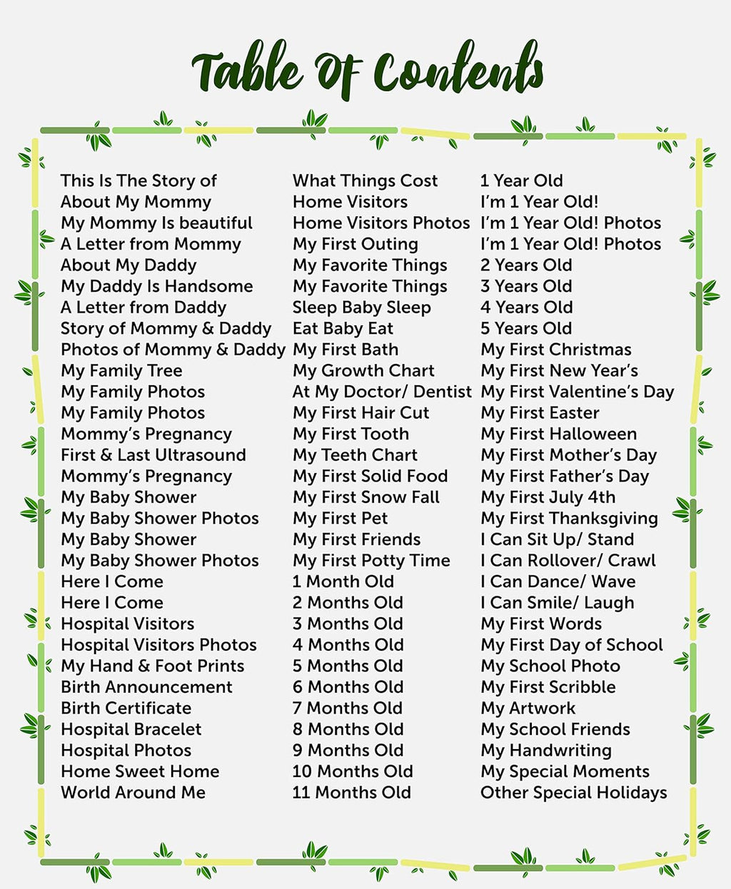 Keepsake Memory Book for Baby Boy or Girl Timeless First 5 Year Baby Book a Milestone Baby Book from Birth to Age 5 Gender Neutral Journal Scrapbook Photo Album Stickers Baby Ink Pad