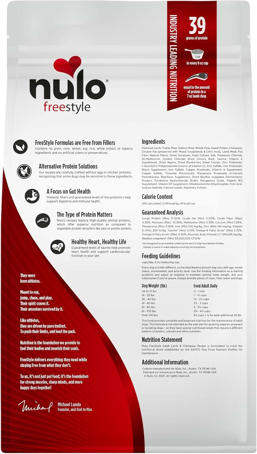 Freestyle Adult Dog Food, Premium All Natural Grain-Free Dry Small Kibble Dog Food, with BC30 Probiotic for Healthy Digestion, and High Animal-Based Protein with No Chicken or Egg Alternatives