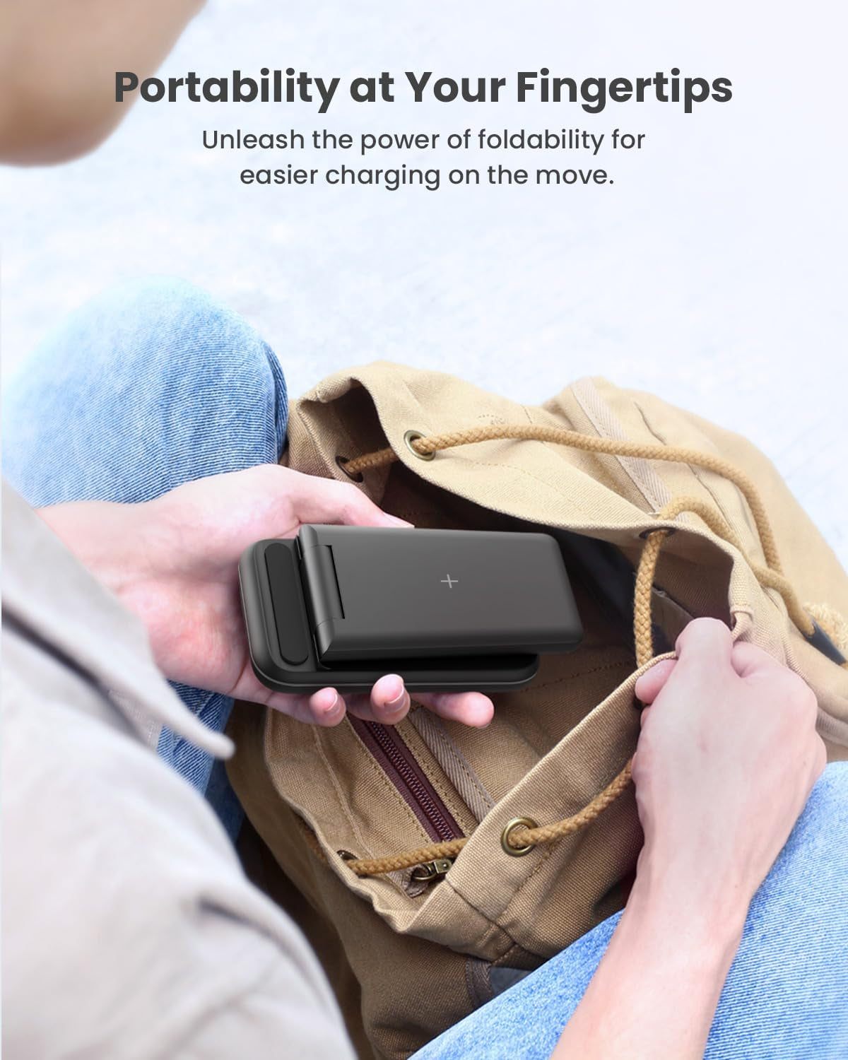 3 in 1 Wireless Charging Station, Foldable Wireless Charger Stand for Multiple Apple Devices for Iphone 17 16-8, Apple Watch Ultra//11/10/9/Se/8/7/6/5, Airpods Pro/4/3/2