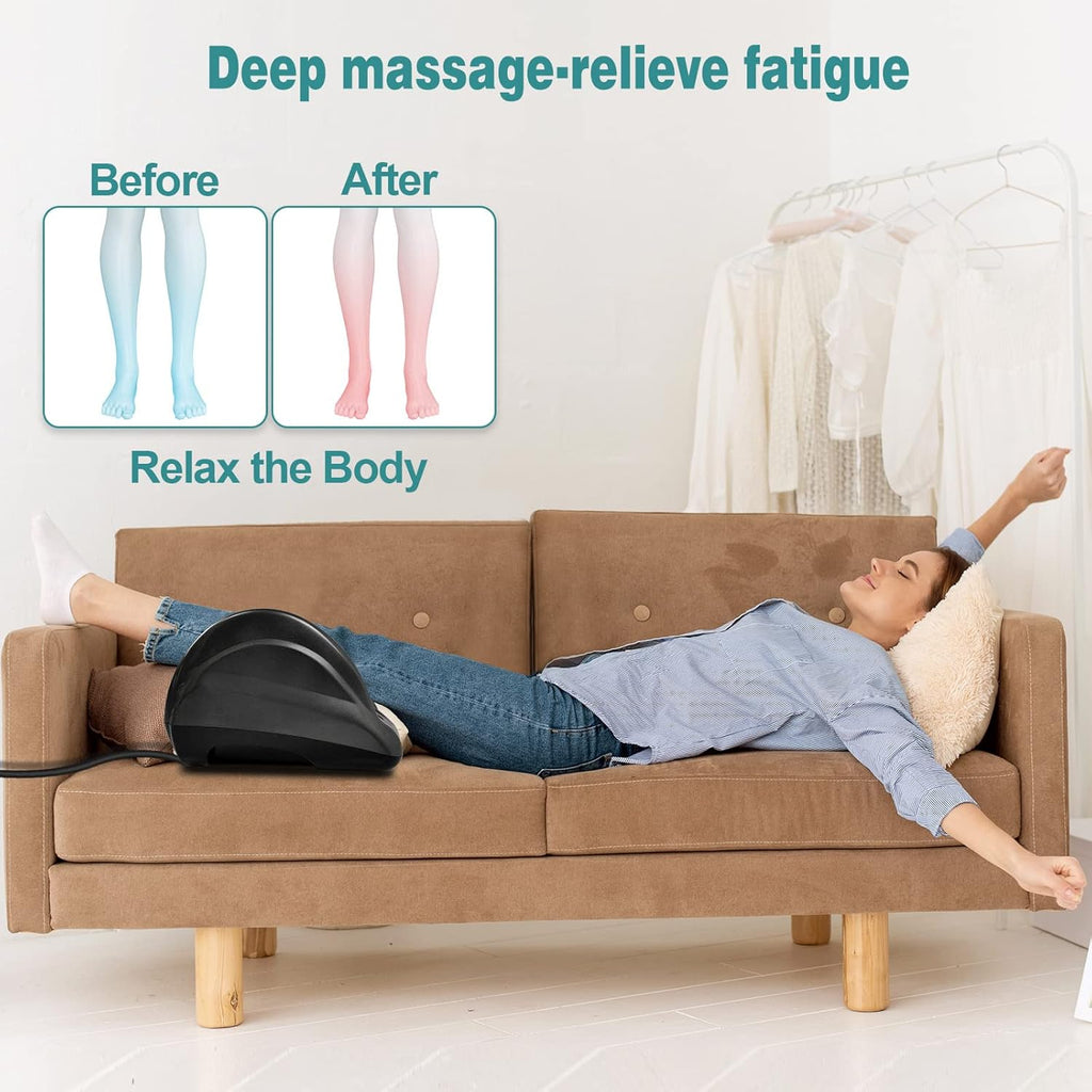 Foot Massager Machine, Shiatsu Foot and Calf Massager Plantar Nerve Pain Electric Deep Kneading Rolling Massage for Foot Leg Calf Arm Ankle with Remote