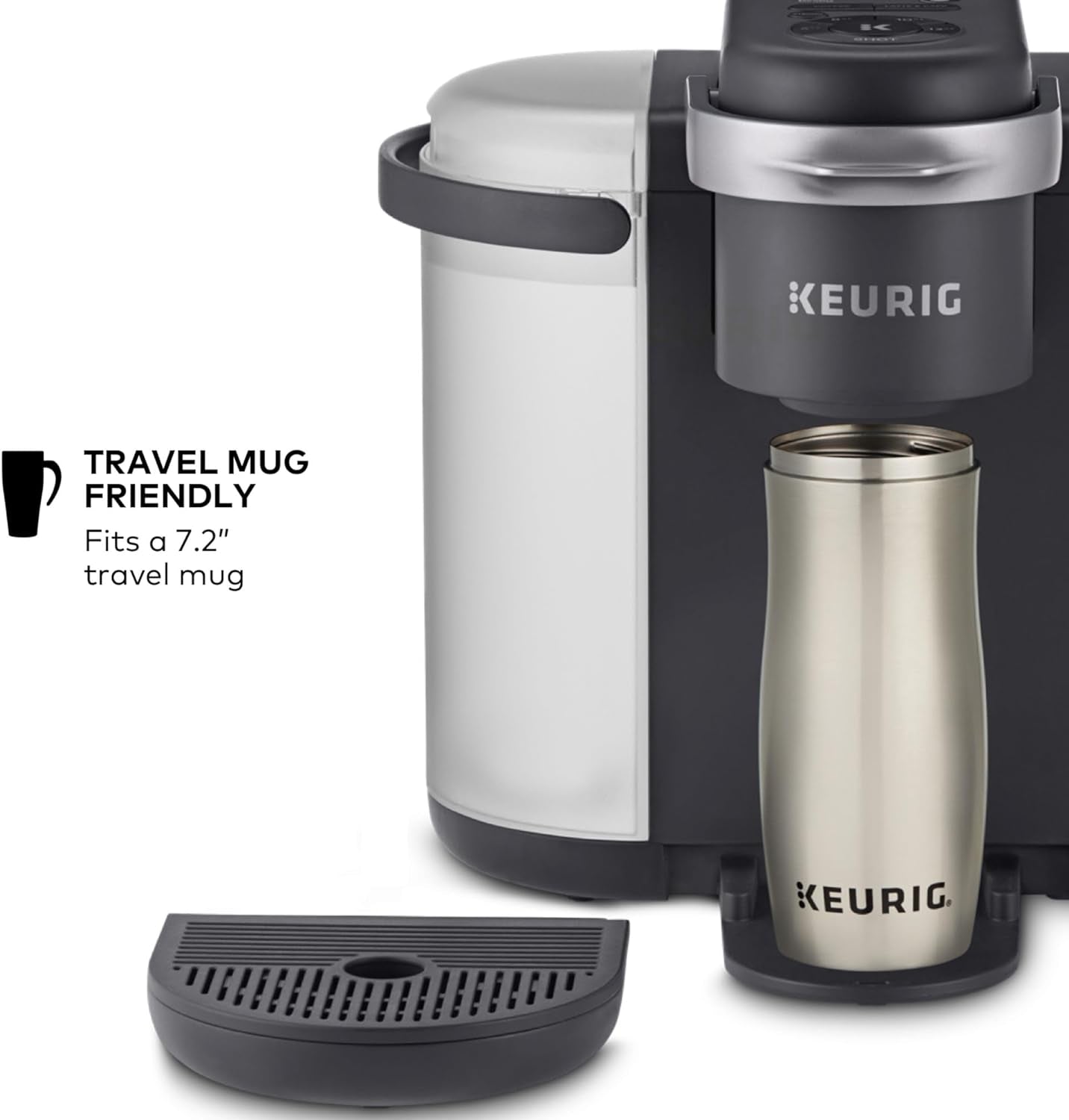 K-Cafe Single-Serve K-Cup Coffee Maker, Latte Maker and Cappuccino Maker, Comes with Dishwasher Safe Milk Frother, Coffee Shot Capability, Compatible with All  K-Cup Pods, Dark Charcoal