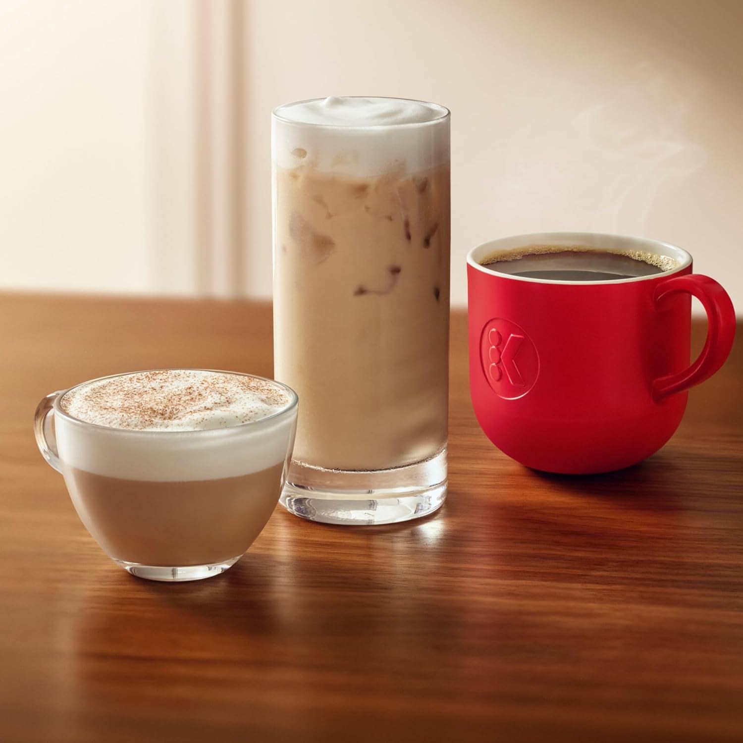 K-Cafe Single-Serve K-Cup Coffee Maker, Latte Maker and Cappuccino Maker, Comes with Dishwasher Safe Milk Frother, Coffee Shot Capability, Compatible with All  K-Cup Pods, Dark Charcoal